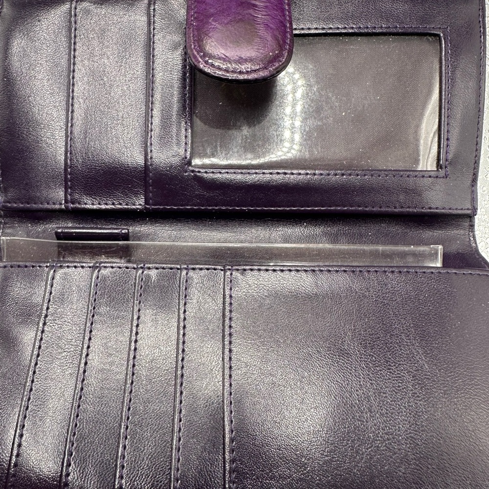 Lee Sands purple eel skin wallet - great condition! - Picture 4 of 5